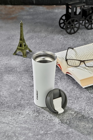 Cooker Moodflip 400 Ml Paslanmaz Çelik Bardak Termos Ckr2050 Beyaz