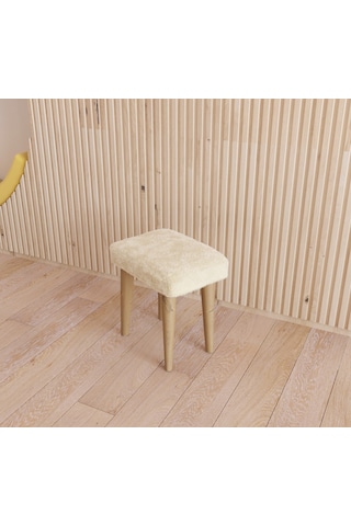 Çocuk Taburesi Çocuk Sandalyesi Çocuk Oturağı Ahşap Tabure Puf Oturak arkalıksız Beyaz