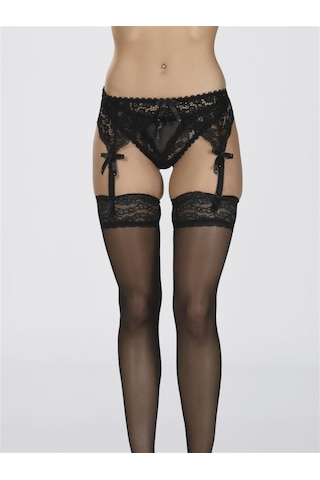 Nbb Jartiyer Çorap Takım 15 Den Dantelli N1001