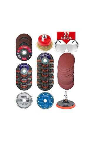 Spiral Avuç Içi Taşlama Makinesi Matkap Seti 115 Mm (27 Parça)
