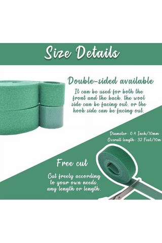 Reedark 2 Adet Bahçe Bitki Sabitleyici, 10mmx10m Nilon Bant, Yeniden Kullanılabilir, Çift Taraflı, Hava Dayanıklı, Dal Ve Sarmaşık Taşınımı İçin