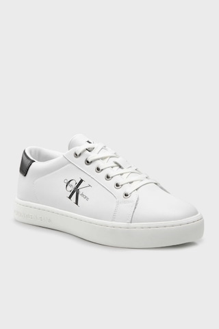 Calvin Klein Erkek Hakiki Deri Beyaz Sneaker Beyaz