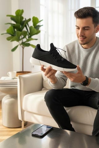 Enoch Erkek Spor Ayakkabı Büzgülü Bağcık Sistemli Sneaker Pratik Giyim Siyah Yürüyüş Modeli Siyah
