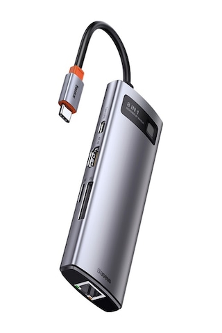Baseus Metal Gleam 8in1 Multifonksiyonel Type-C Hub Dock Station