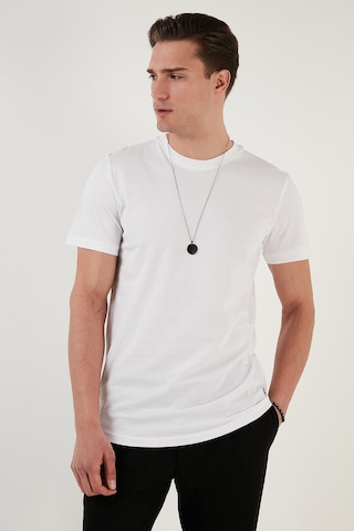 Buratti % 100 Pamuk Regular Fit Bisiklet Yaka T Shirt Erkek T Shirt 5902511 Beyaz