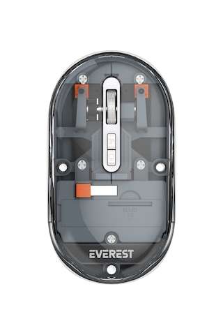 Everest Sm-bt29 Glassy Usb Gri Transparan 2in1 Bluetooth Ve 2.4ghz Kablosuz Mouse Sm-bt29