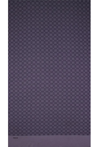 Aker Elegance Monogram Polyester Şal - 1090100 Siyah