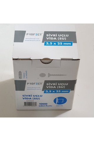 Knauf Profec Alçıpan Vidası Sivri. Uç Binlik 3,5x25 S