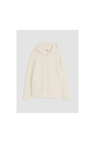 Lc Waikiki Alıta Cıty Farkıyla Lcw Kids Ekru Kapüşonlu Kız Çocuk Pelüş Fermuarlı Sweatshirt Ekru - 926050166 Ekru