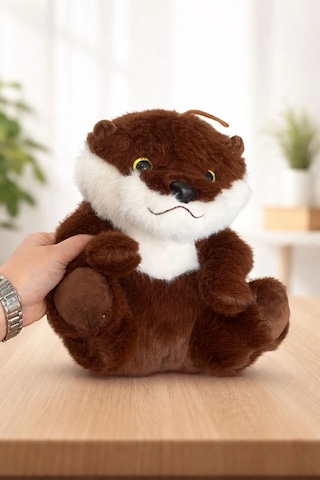 Oyuncak Peluş 35 Cm Su Samuru Ultra Yumuşak Sevimli Su Samuru Peluş Oyuncak Kahverengi
