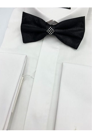 Brianze Siyah Taşlı Papyon Siyah