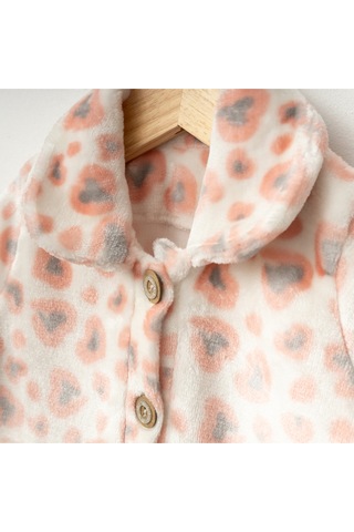 Baby Fou Leopar Desenli Tulum Ekru