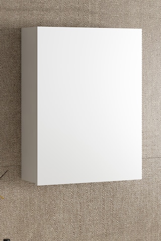 Yıldız Asma 45 Cm Beyaz Mdf Aynalı Banyo Üst Dolabı Beyaz