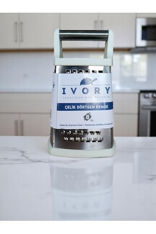 Ivory Ivo-rnd127 Çelik Dörtgen Rende Büyük Gri