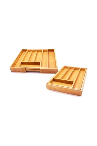 Deconox 7 Bölmeli Bambu Kaşıklık Antibakteriel Çekmece İçi Düzenleyici Organizer Sku: Smg8690010528810 Abanoz