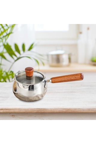 Homyl Paslanmaz Çelik Süt Tencereleri Kolay Temizlenen Kapaklı