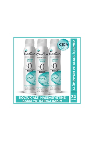 Serum Boost Cıca Hassas Bakım Kadın Sprey Deodorant Alüminyum&alkol İçermez 3x150 Ml