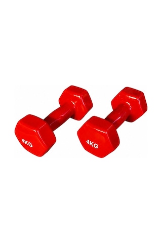 Ckspor 2 Li Vinyl Dambıl Seti 4 Kg X 2 Evde Fitness & Pilates İçin Vinil Kaplı Demir Dambıl
