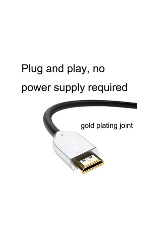 Novahub 2.0 Sürümü Hdmı Fiber Optik Hat 4k Ultra Yüksek Net Çizgi Monitör Bağlantı Kablosu, Uzunluk: 10m Beyaz, Güçlü Optik Performans