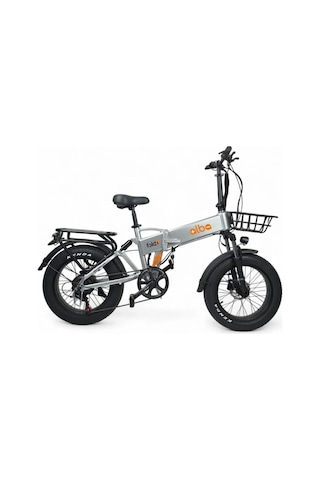 Alba Fold 3 Elektrikli Bisiklet 48w 10 Ah 480wh Batarya Kalın Lastik Gaz Kollu, 500watt Gri