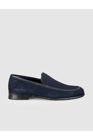 Cabani Premium Deri Lacivert Erkek Loafer