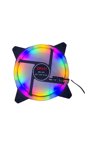 Molex Girişli 3lü Sessiz Renkli Fan 12cm Rainbow Kasa Fanı Rgb