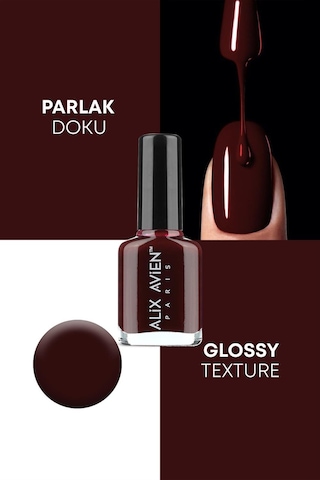 Alix Avien Bordo Oje 22 Yüksek Pigmentli Uzun Süreli Kalıcılık Hızlı Kuruma Nail Lacquer 22