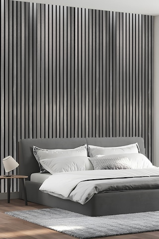 Mdf Ahşap Akustik Duvar Paneli 60x275 Cm - Silver Pvc 60x275