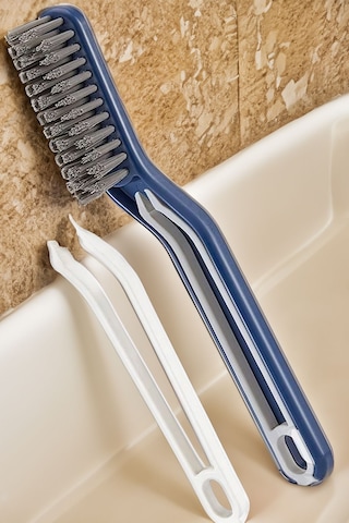 Thentech Kendinden Cımbızlı Banyo Fırçası Gider Temizliği İçin Cımbızlı Her Köşeye Girebilir Banyo Fırçası