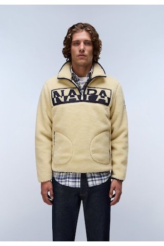 Napapijri T-archive Fleece Hz Erkek Polar-33985 Bej