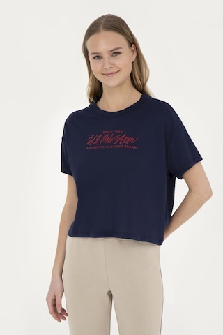 U.S. Polo Assn. Kadın Lacivert Bisiklet Yaka Tişört 50282898-VR033