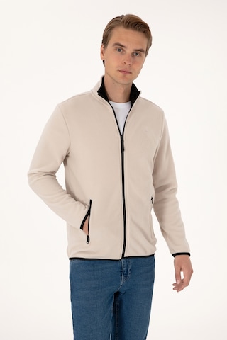 U.S. Polo Assn. Erkek Regular Fit Taş Polar Örme Hırka 50313779-VR049