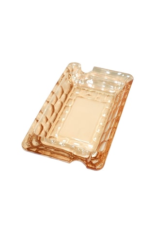 Premiumquality Gold Şeffaf Kristal Desenli İkili Puro Küllüğü - Tr9750
