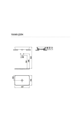Creavit Ul060 Ultra Tezgah Üstü 40 x 60 CM Mat Siyah Lavabo