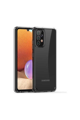 Galaxy A32 4G Kılıf Zore Coss Şeffaf Sert Silikon Kılıf Renksiz