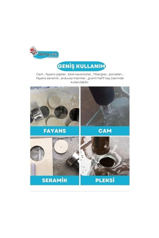 12mm Mermer Granit Fayans Cam Yuvarlak Delme Panç Elmas Uç Yuvarlak Açma Matkap Için Karot