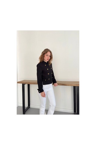 Verymoda Çin Düğmeli Ceket F2105 Siyah