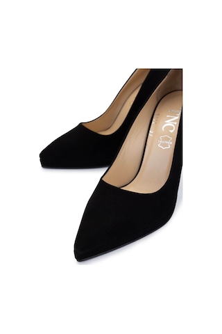 Tamer Tanca Kadın Hakiki Deri Siyah Süet Topuklu Ayakkabı 815 9382 Bn Ayk Y25 Sıyah Suet Siyah Süet
