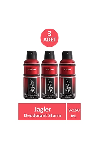 Jagler Storm Erkek Sprey Deodorant 150 ML x 3