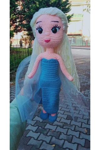 Amigurumi Elsa bebek Hediyelik oyuncak figür çizgi karakter