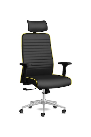 Tekno Siyah Sarı Çalışma Koltuğu