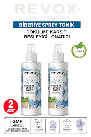 Revox Biberiye Bitki Özlü Dökülme Karşıtı Besleyici ve Onarıcı Tonik 2 x 200 ML