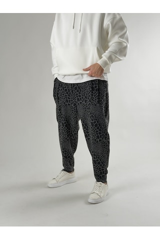 Cocopelli Leopar Desenli Cep Detaylı Erkek Baget Pantolon Coc2670 Desenli