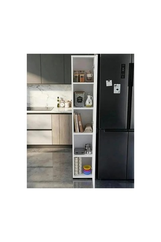 Banyo Dolabı Çok Amaçlı Dar Dolap Beyaz