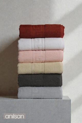 6'lı Honey Greek El Havlusu - 50x90 Cm, 225 Gr, %100 Pamuk, Spa Ve Otel Havlusu Çok Renkli