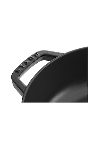 Staub Chistera Yağmur Efektli Döküm Tencere Siyah 28 Cm