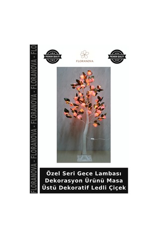 Özel Seri Gece Lambası Dekorasyon Ürünü Masa Üstü Dekoratif Ledli Çiçek Çok Renkli