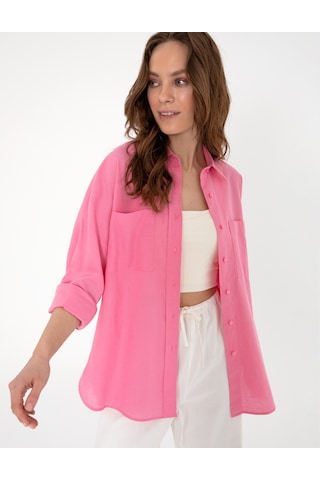 Pierre Cardin Kadın Açık Pembe Gömlek Desenli 50313128-vr078 Açık Pembe