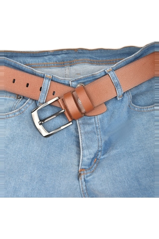 Deepsea Erkek Taba %100 Hakiki Deri Spor Kot Kemeri 4,5 Cm Kot Ve Kanvas Pantolonlara Uygun Kemer 2502634 Taba