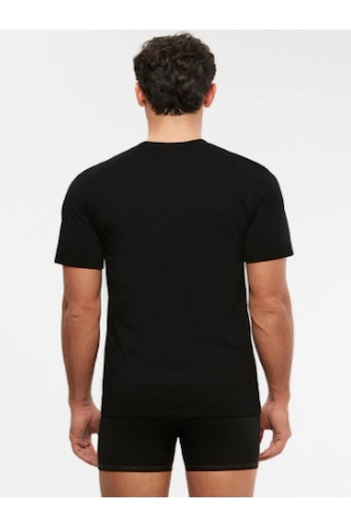 Kom Erkek Siyah Eduardo 2'li T-shirt Atlet